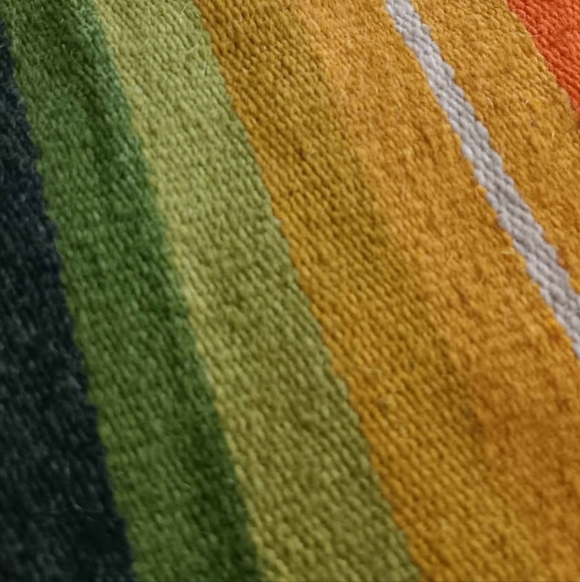 Vintage Mexican Saltillo Serape Wool Blanket - Picture 5 of 13